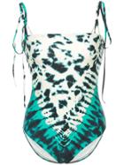 Proenza Schouler Tie Dye Bandeau Swimsuit - Brown