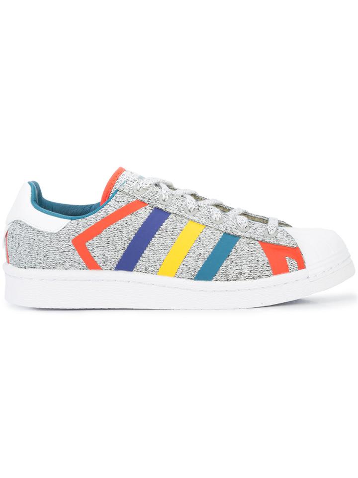 Adidas Multi-strip Chevron Sneakers - Grey