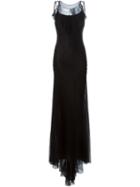 Maison Margiela Layered Sleeveless Evening Dress, Women's, Size: 42, Black, Cotton/viscose