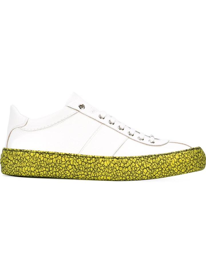 Jimmy Choo Portman Sneakers, Men's, Size: 40.5, White, Calf Leather/leather/rubber