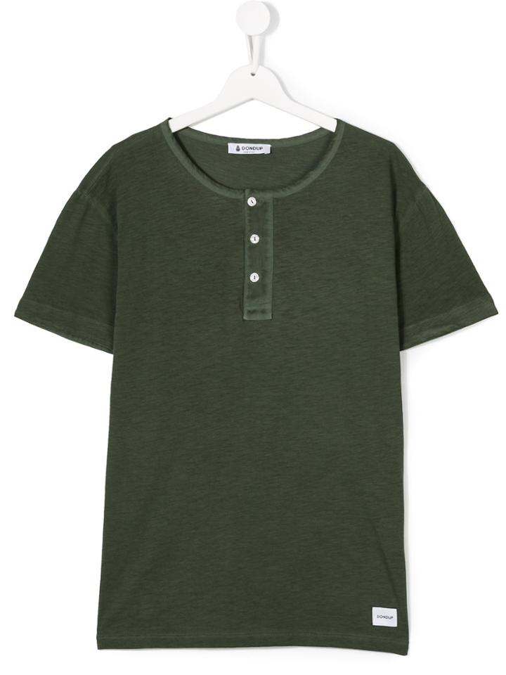 Dondup Kids Henley T-shirt - Green