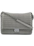 Emporio Armani Quilted Teardrop Motif Shoulder Bag - Grey