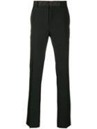 Fendi Logo-waistband Tailored Trousers - Black
