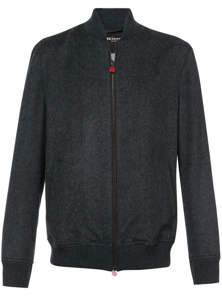 Kiton Felt Bomber Jacket - Grey