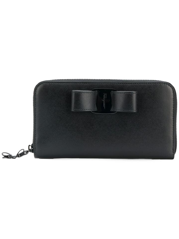Salvatore Ferragamo Zip Fastened Purse - Black