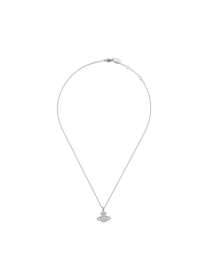 Vivienne Westwood Embellished Pendant Necklace - Silver