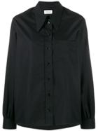 Lemaire Exaggerated Collar Shirt - Black