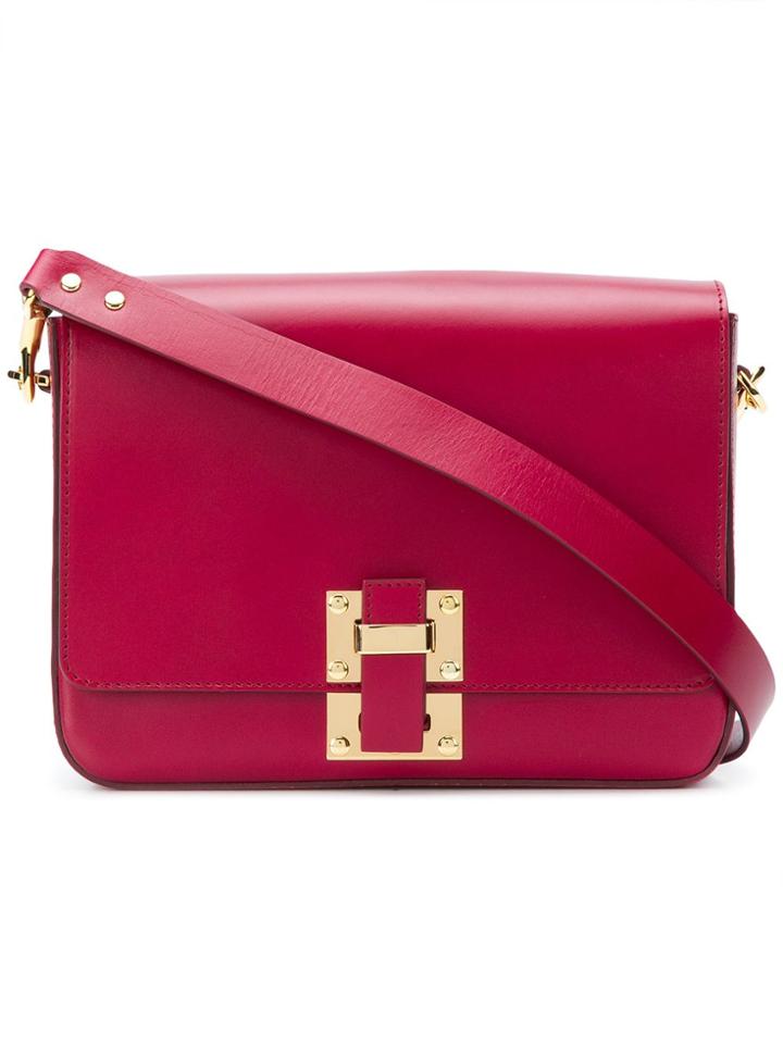 Sophie Hulme Quick Large Shoulder Bag - Pink & Purple