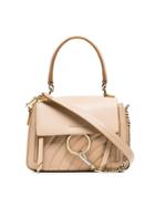 Chloé Pink Faye Day Mini Quilted Leather Shoulder Bag - Nude &