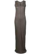 Rick Owens Lilies V-neck Maxi Dress - Grey