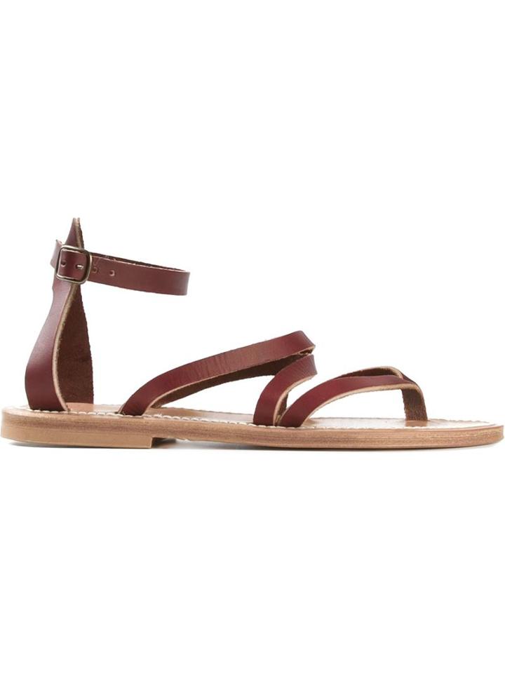 K. Jacques Epicure Sandals, Women's, Size: 40, Brown, Leather