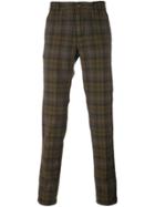 Incotex Plaid Tapered Trousers - Brown