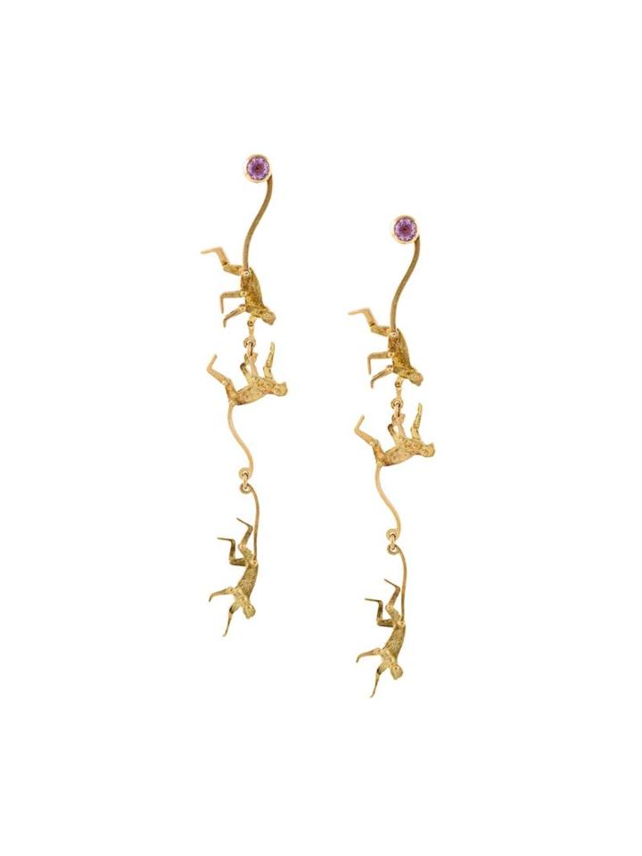 Marc Alary Micro Monkey Linked Earrings