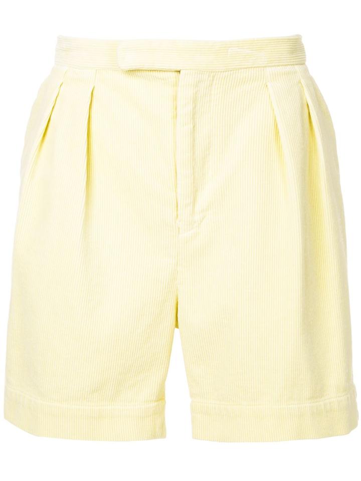 H Beauty & Youth Cord Textured Shorts - Yellow & Orange