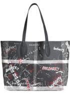 Burberry Large Reversible Doodle Tote - Black
