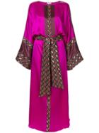 Layeur Long Printed Dress - Pink & Purple
