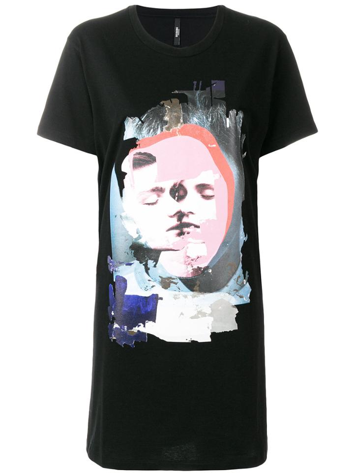 Versus Printed T-shirt Dress - Black