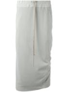 Rick Owens Drkshdw Drawstring Skirt, Women's, Size: Small, Grey, Cotton