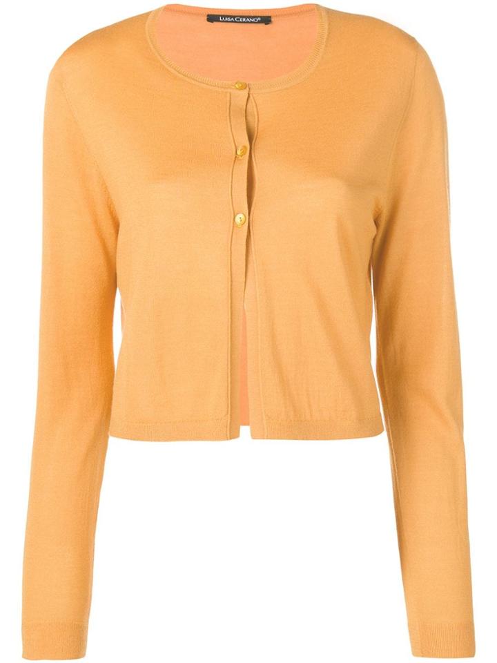 Luisa Cerano Knitted Cardigan - Yellow