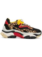 Ash Leopard Print Sneakers - Black