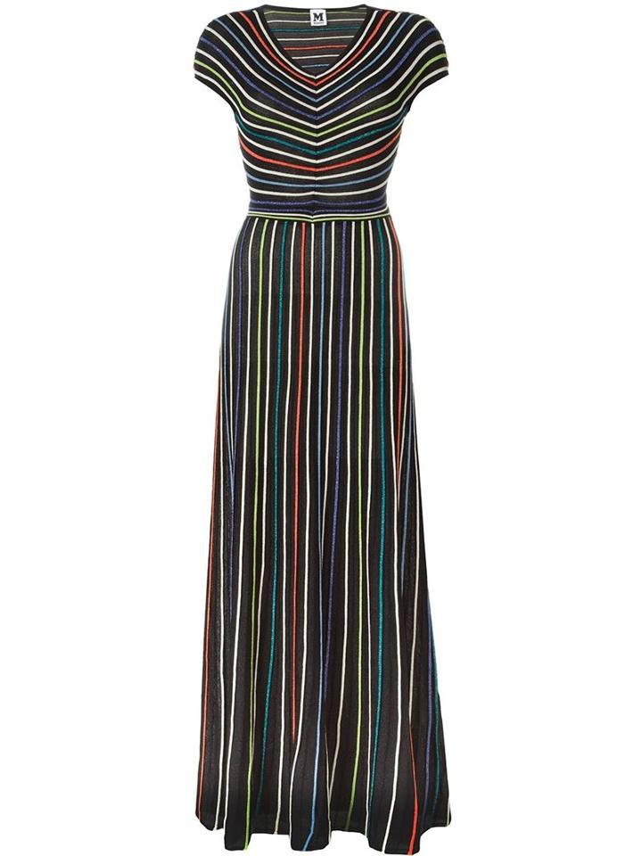 M Missoni Striped Cut-out Back Maxi Dress