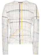 Y/project Sheer-layer Line Print Top - White