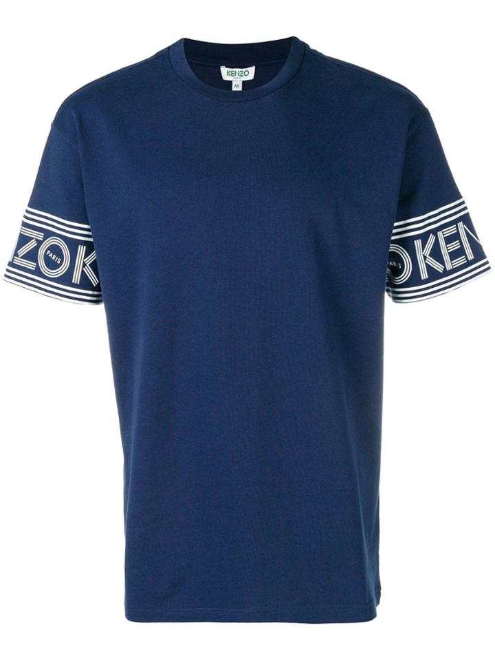 Kenzo Logo Sleeved T-shirt - Blue