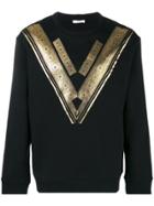 Versace Collection Metallic Print Sweatshirt - Black