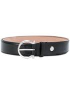 Salvatore Ferragamo - Gancio Buckle Belt - Men - Calf Leather - 115, Black, Calf Leather