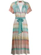 Missoni Mare Embroidered Shift Dress - Blue