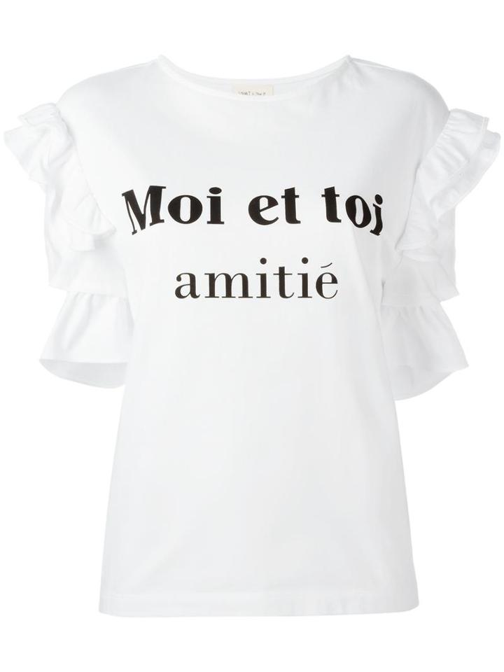 Steve J & Yoni P Moi Et Toi T-shirt, Women's, Size: Small, White, Cotton