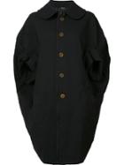 Comme Des Garçons 'pod' Oversized Coat, Women's, Size: Small, Black, Polyester