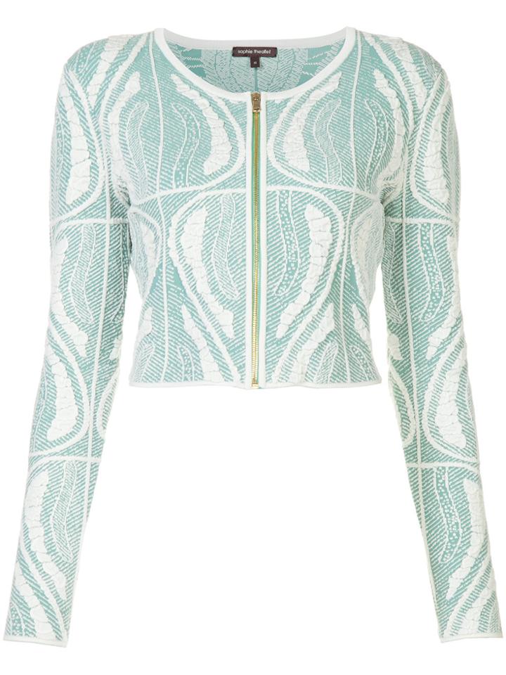 Sophie Theallet Cropped Zip Jacket - Green