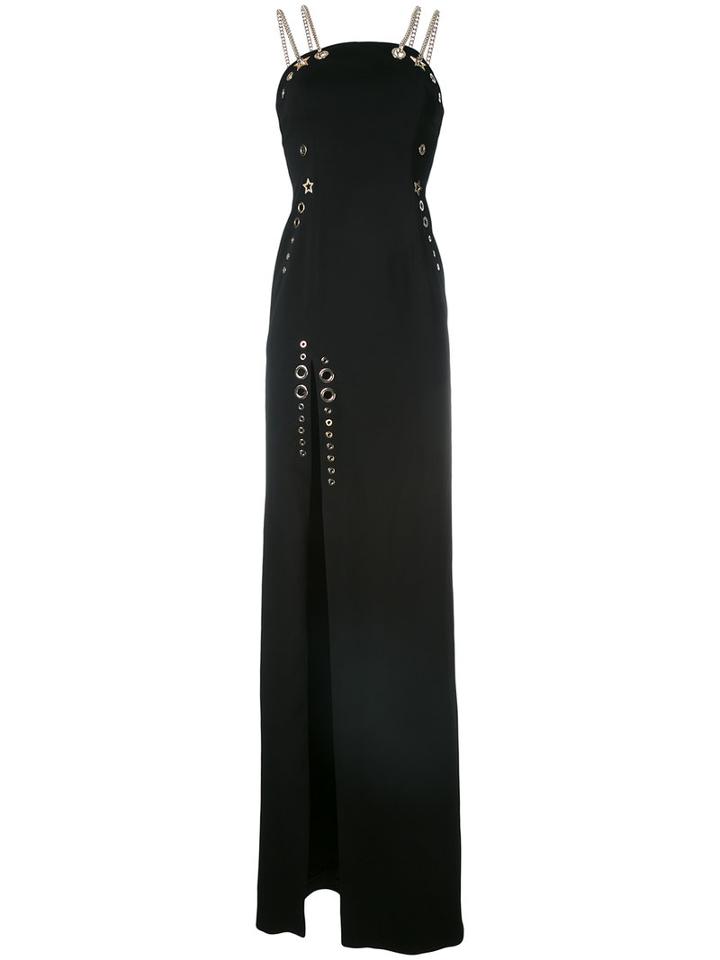 Philipp Plein - Filanta Gown - Women - Acrylic/spandex/elastane/viscose - S, Black, Acrylic/spandex/elastane/viscose