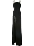 Philipp Plein - Filanta Gown - Women - Acrylic/spandex/elastane/viscose - S, Black, Acrylic/spandex/elastane/viscose