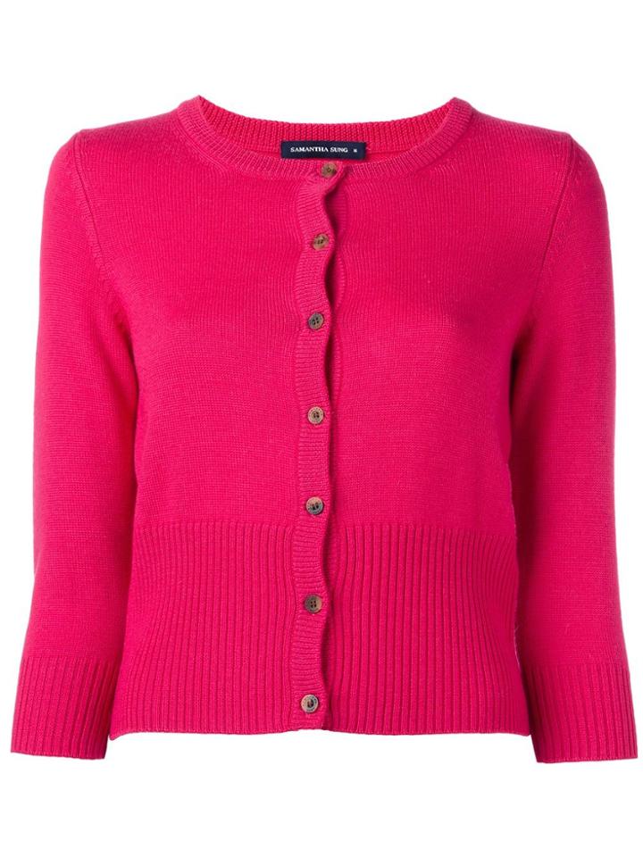 Samantha Sung 'natalie' Cardigan - Pink & Purple
