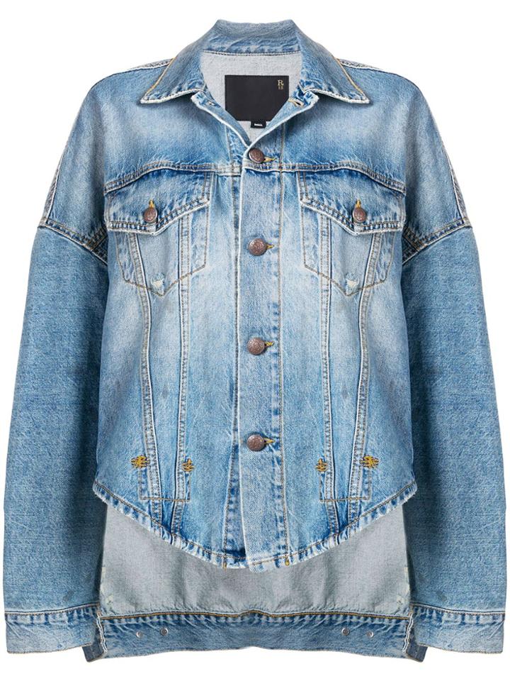 R13 Oversized Denim Jacket - Blue