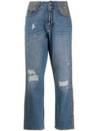 Ermanno Scervino High Rise Cropped Jeans - Blue