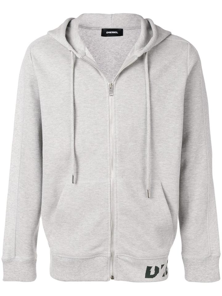 Diesel S-gina-j Zipped Hoodie - Grey