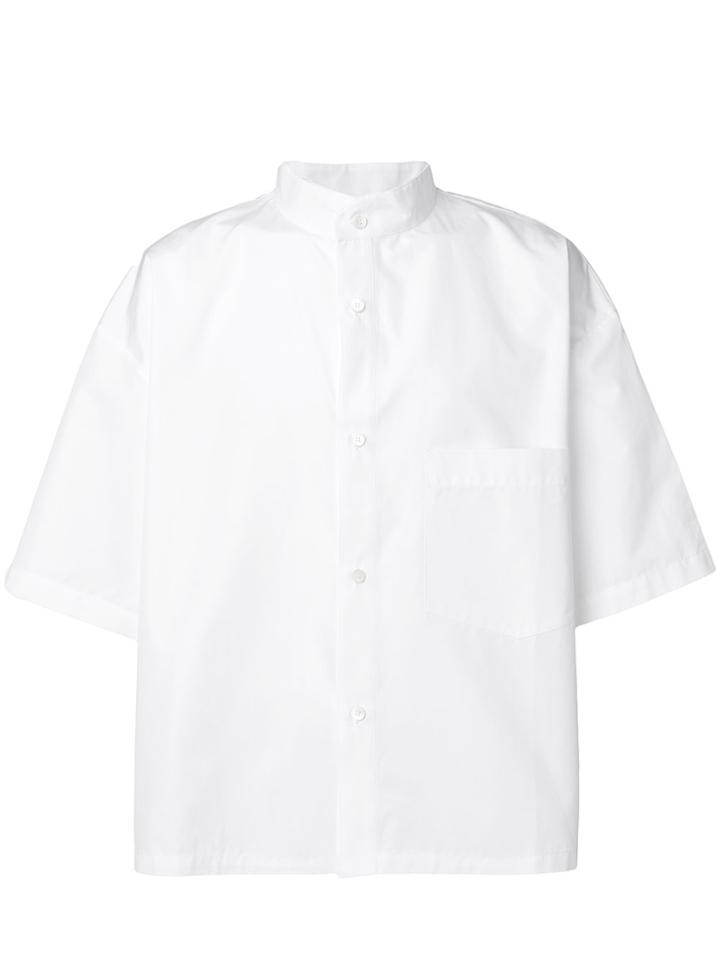 Hed Mayner Short-sleeve Structured Shirt - White