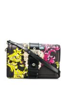 Versace Jeans Couture Floral Print Shoulder Bag - Black