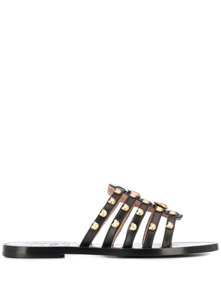Moschino Teddy Studs Sandals - Black