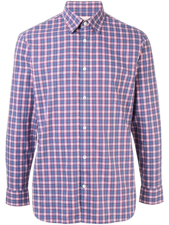 Kent & Curwen Plaid Print Shirt - Purple