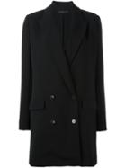 The Row 'merouze' Coat, Women's, Size: 6, Black, Nylon/spandex/elastane/virgin Wool