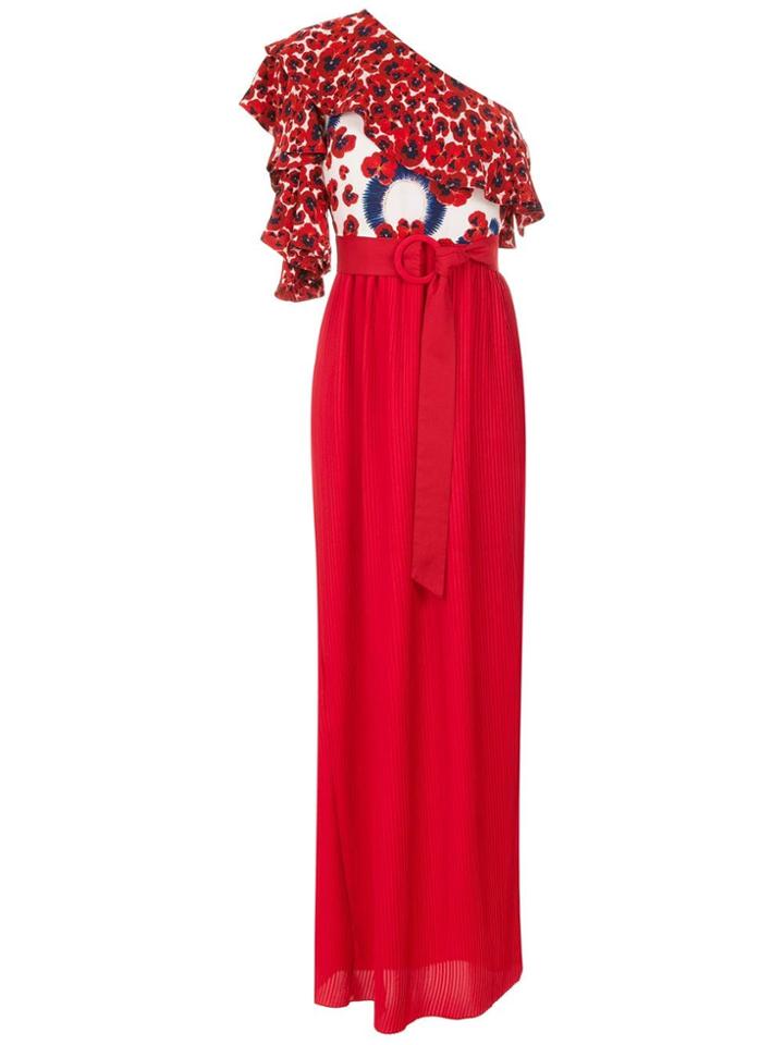 Isolda Abalone Maxi Dress - Red