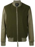 Blood Brother - Alpha Bomber Jacket - Men - Lamb Skin/wool - S, Green, Lamb Skin/wool