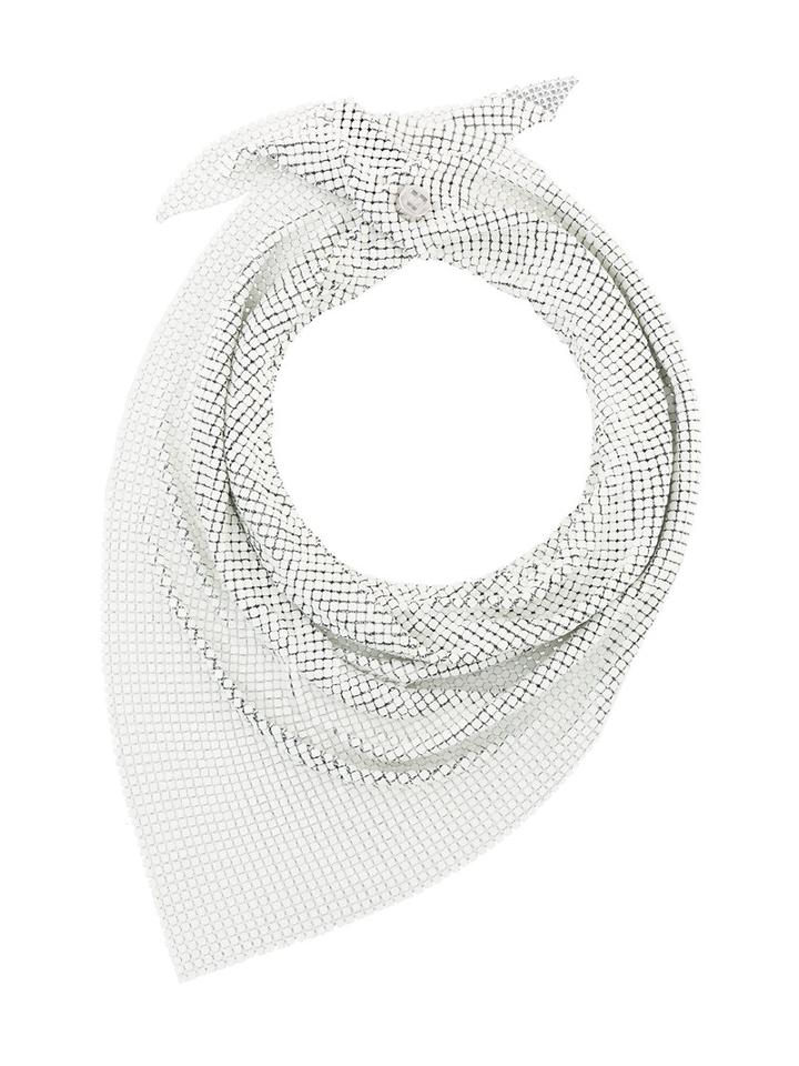 Paco Rabanne - Embellished Scarf - Women - Metallized Polyamide - One Size, White, Metallized Polyamide