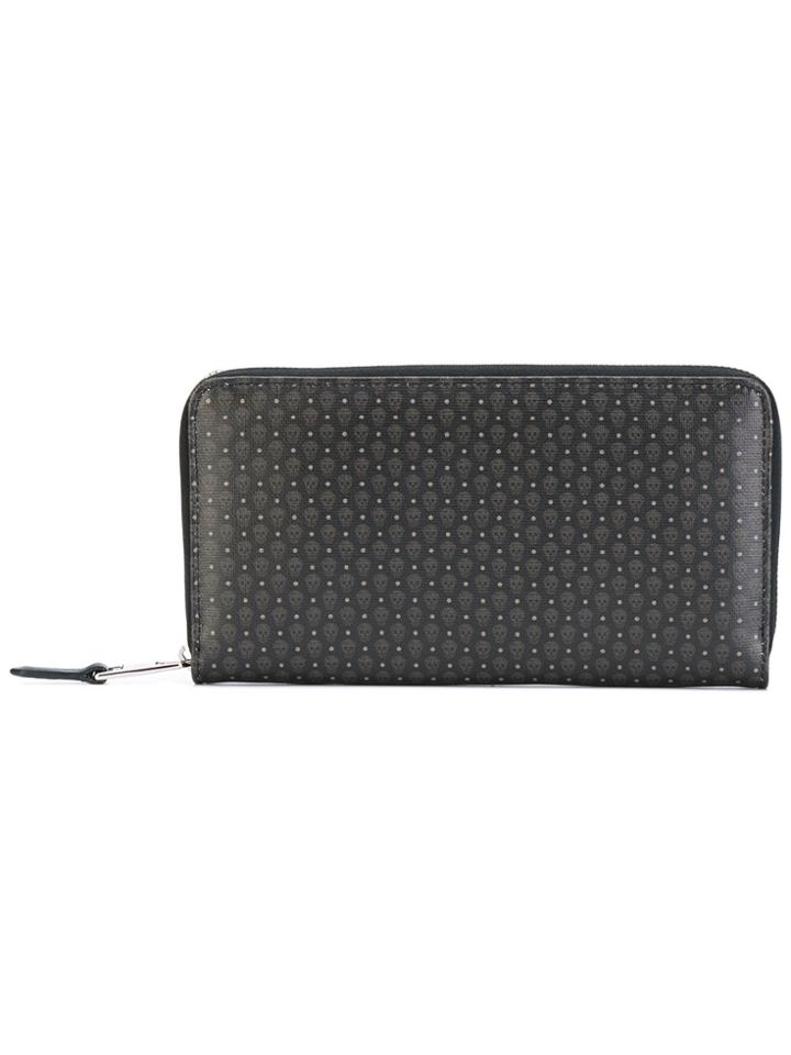 Alexander Mcqueen Micro Skull Continental Wallet - Black