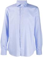 Cenere Gb Long-sleeve Fitted Shirt - Blue