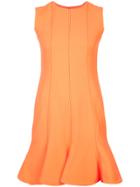 Victoria Victoria Beckham Flounce Hem Shift Dress - Yellow & Orange